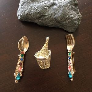 Set of 3 Vintage Brooches